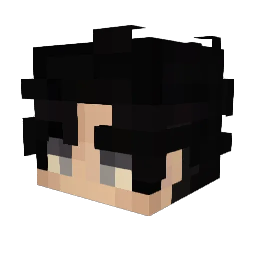 Fvty Minecraft avatar head, 3D render