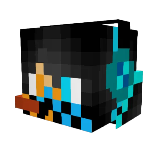 FwaaZz Minecraft avatar head, 3D render