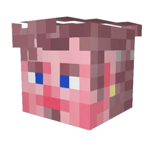 Fwalin Minecraft avatar head, 3D render