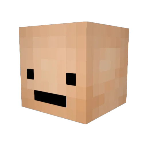 Fwd247 Minecraft avatar head, 3D render