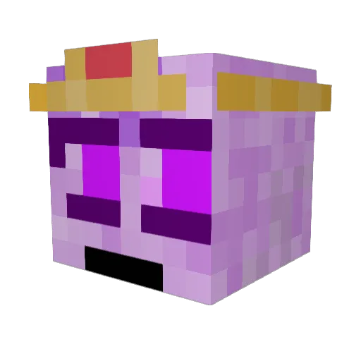 Fweeeb Minecraft avatar head, 3D render