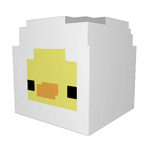 Fweeg_Thee_Duck Minecraft avatar head, 3D render