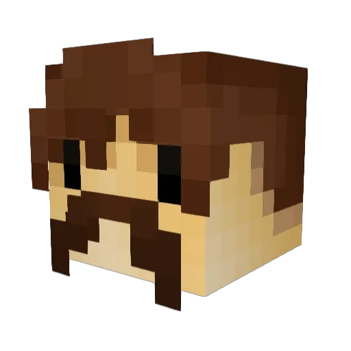 Fwhubble Minecraft avatar head, 3D render