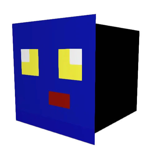 Fwinki Minecraft avatar head, 3D render