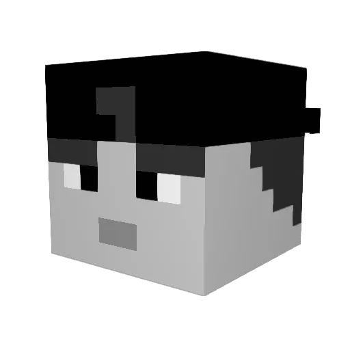 Fwlipe Minecraft avatar head, 3D render