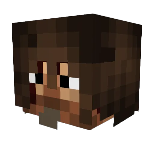 Fwogggy Minecraft avatar head, 3D render