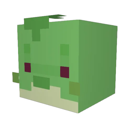 Fwohg Minecraft avatar head, 3D render