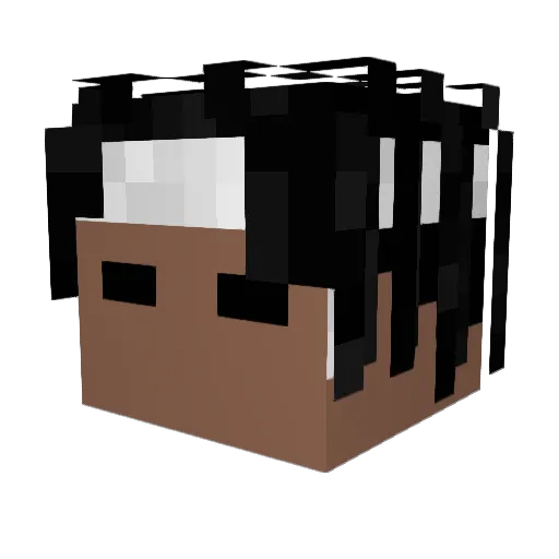 Fwufee Minecraft avatar head, 3D render
