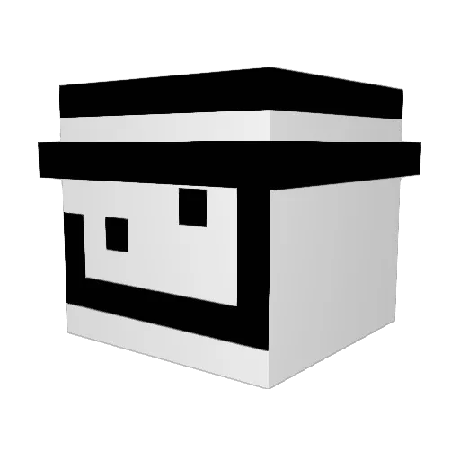 Fwuuxi Minecraft avatar head, 3D render