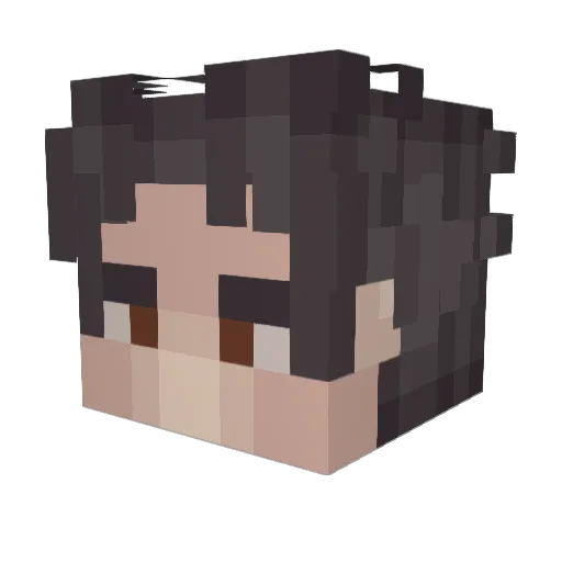 Fwyl Minecraft avatar head, 3D render