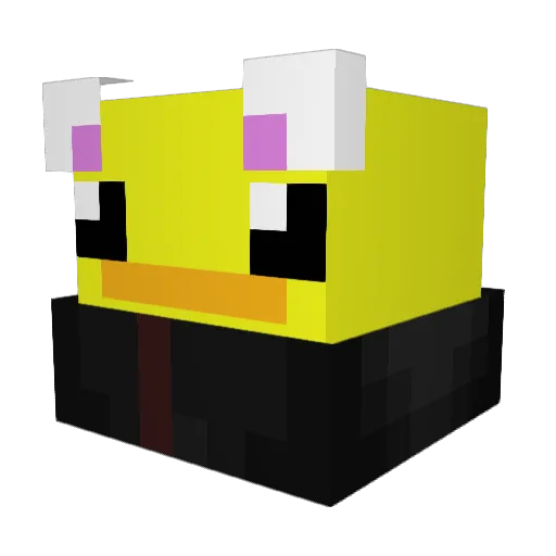 Fxke2k Minecraft avatar head, 3D render