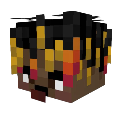 FxlFade Minecraft avatar head, 3D render