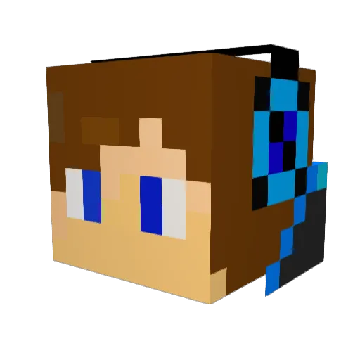Fxlcon_ Minecraft avatar head, 3D render