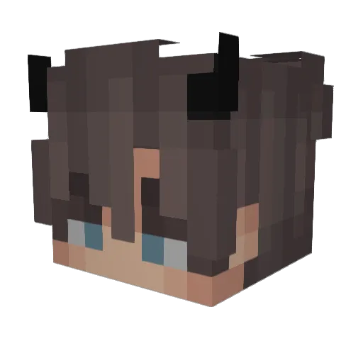 Fxltered Minecraft avatar head, 3D render
