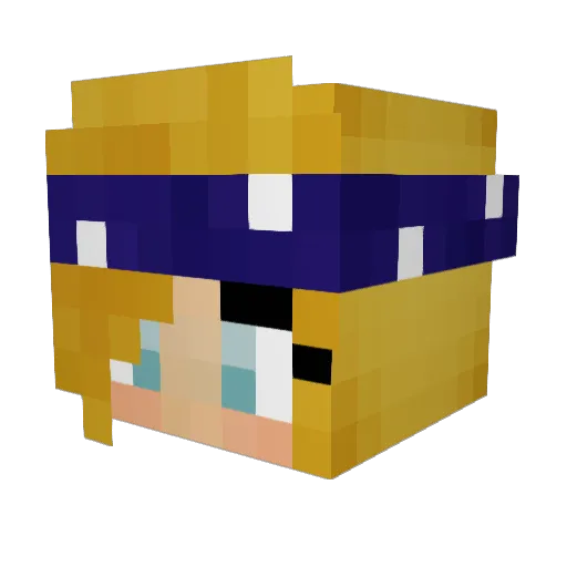 Fxniii Minecraft avatar head, 3D render