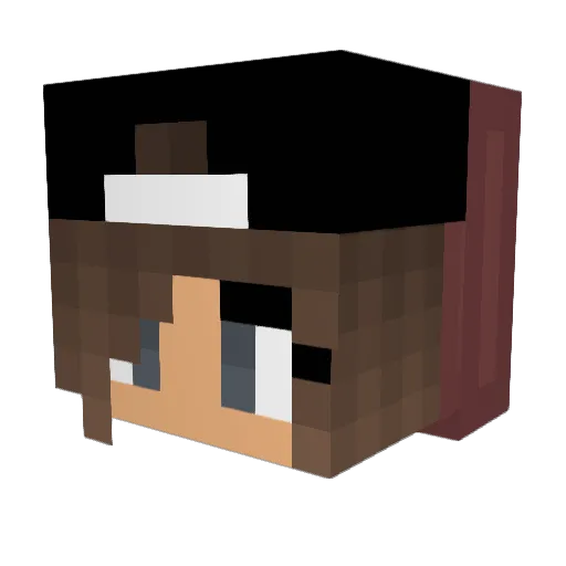 FxnnYT Minecraft avatar head, 3D render