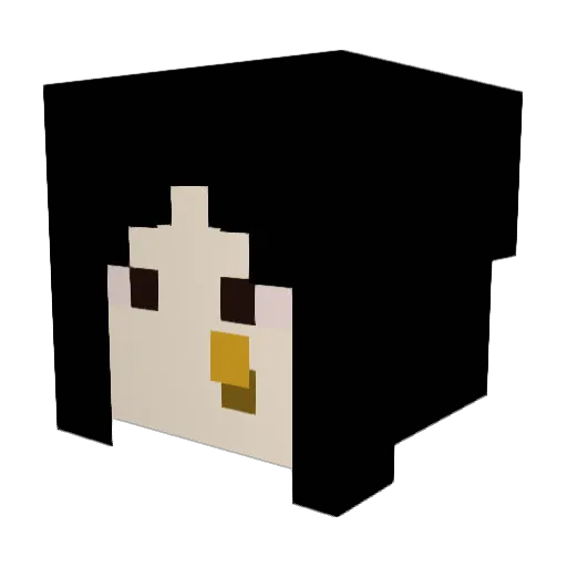 Fxntasmita Minecraft avatar head, 3D render