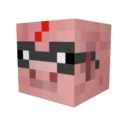 Fxrean Minecraft avatar head, 3D render
