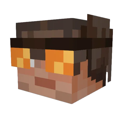 Fxscist Minecraft avatar head, 3D render