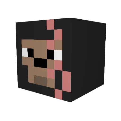 Fxxever Minecraft avatar head, 3D render