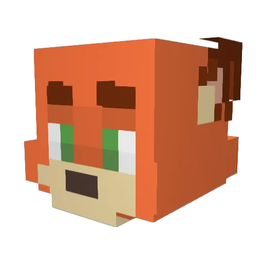 Fxxx_you Minecraft avatar head, 3D render
