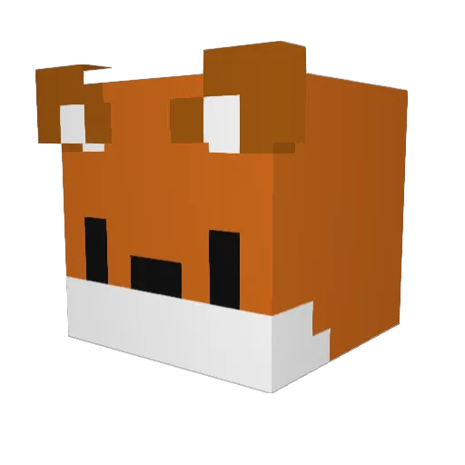 Fyarox Minecraft avatar head, 3D render