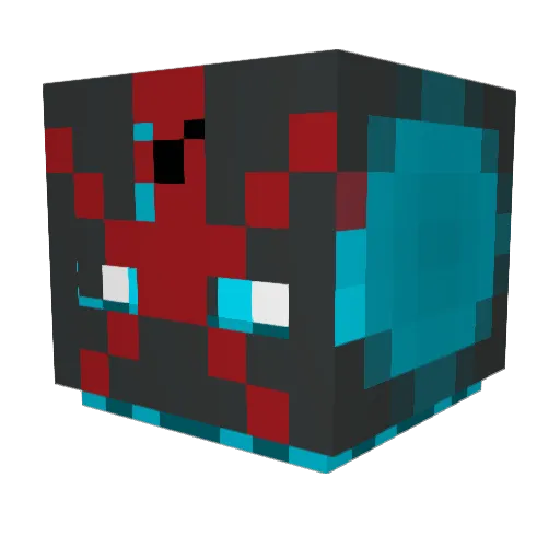 Fyatfoldfatty Minecraft avatar head, 3D render