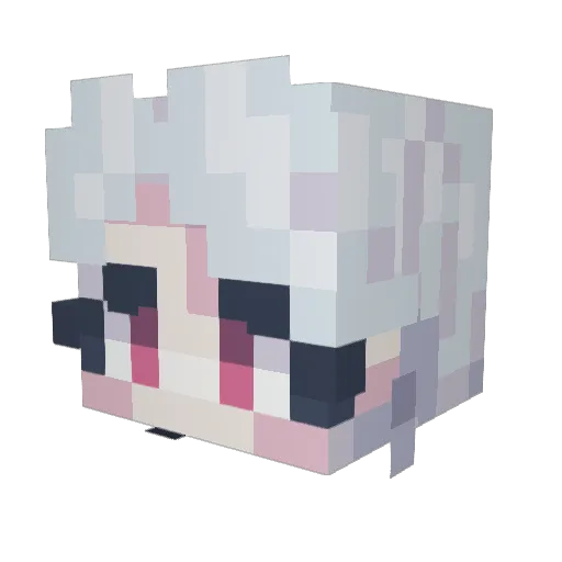 Fyhir Minecraft avatar head, 3D render
