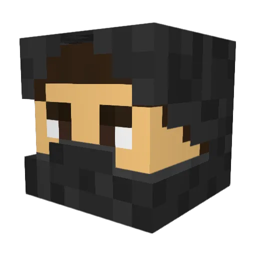 Fykzis Minecraft avatar head, 3D render