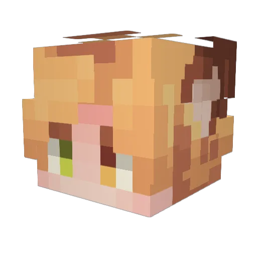 FymiQ Minecraft avatar head, 3D render