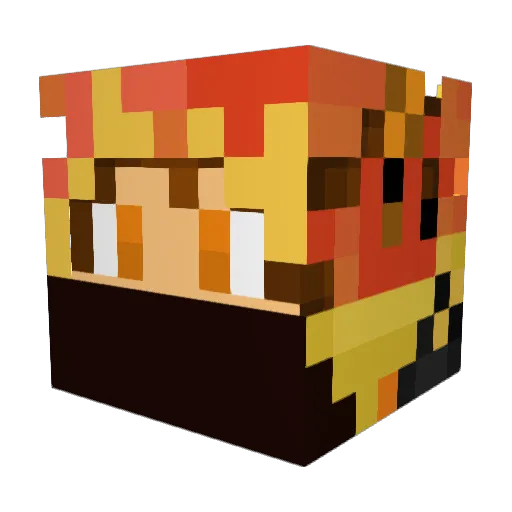 Fynix_02 Minecraft avatar head, 3D render