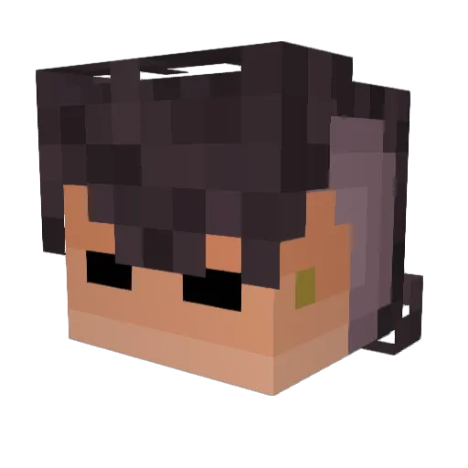 Fynnschgi Minecraft avatar head, 3D render