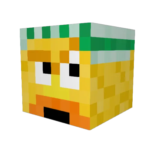 Fyqtor Minecraft avatar head, 3D render