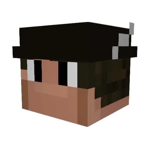 Fyraas Minecraft avatar head, 3D render
