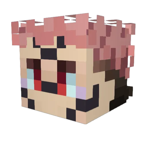Fyre2EZ Minecraft avatar head, 3D render
