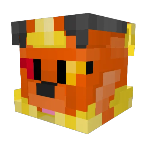 FyreFlareon Minecraft avatar head, 3D render