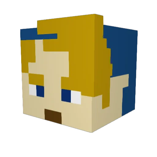 FyreFly002 Minecraft avatar head, 3D render