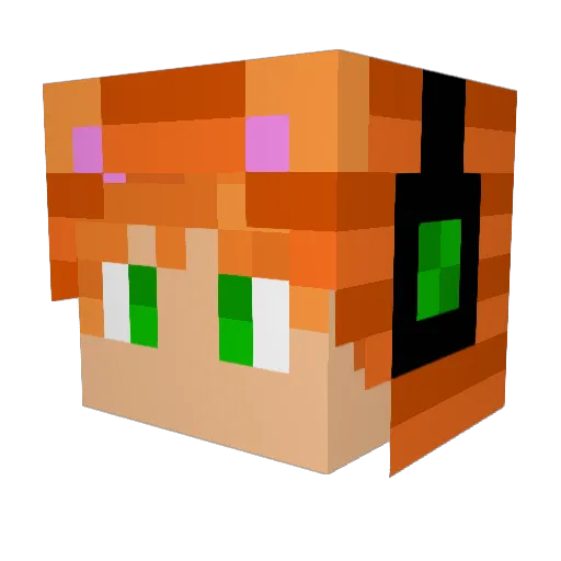 Fyrestar7 Minecraft avatar head, 3D render
