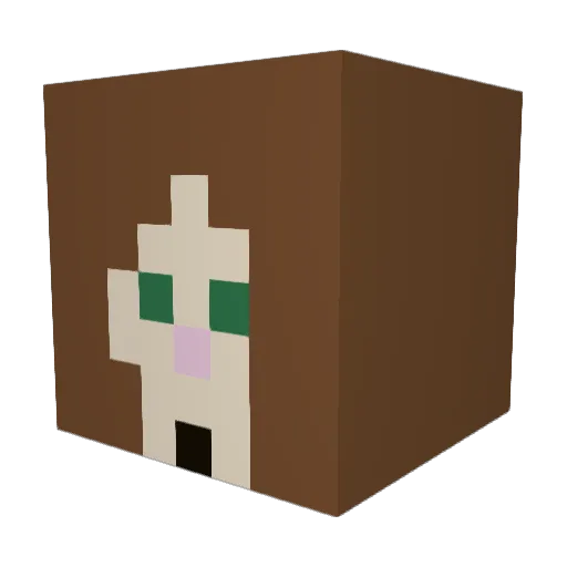 Fyriene Minecraft avatar head, 3D render