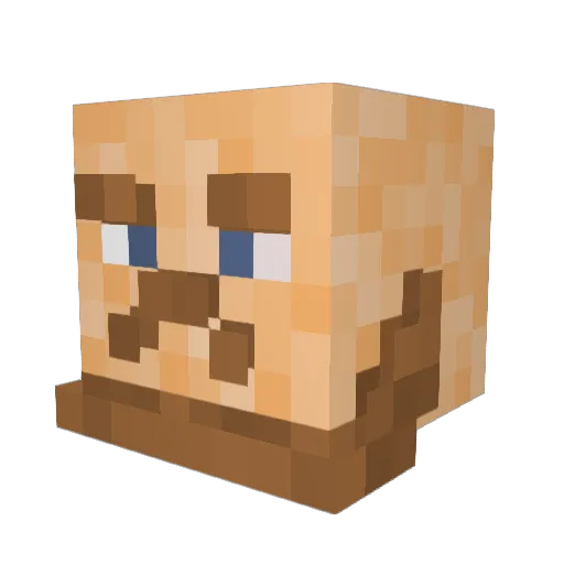 Fyror Minecraft avatar head, 3D render
