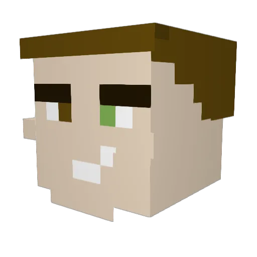 FyrstenBoiToy Minecraft avatar head, 3D render