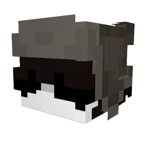 Fyrvn Minecraft avatar head, 3D render
