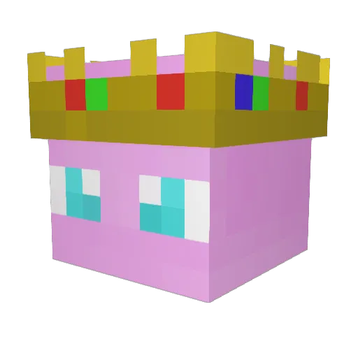 Fystive Minecraft avatar head, 3D render