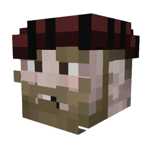 Fyto Minecraft avatar head, 3D render