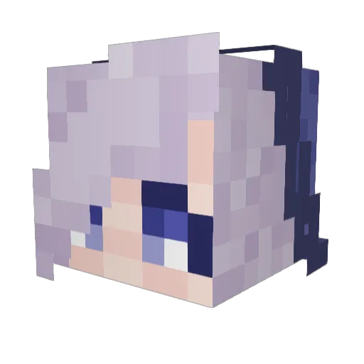 Fz4G Minecraft avatar head, 3D render
