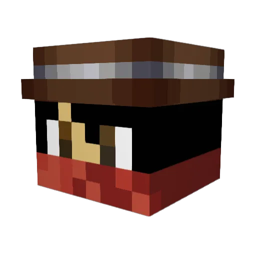 FzumNazizi Minecraft avatar head, 3D render