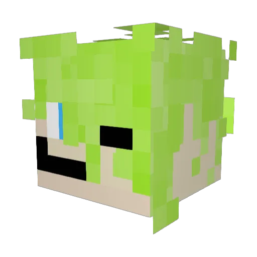 G00EY_gmr Minecraft avatar head, 3D render