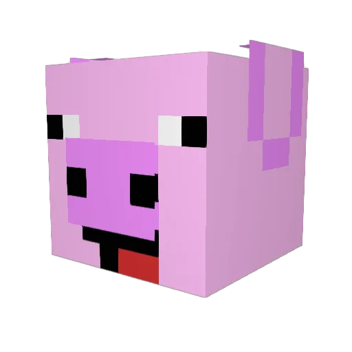 G01434D4 Minecraft avatar head, 3D render