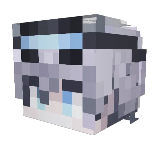 G0516 Minecraft avatar head, 3D render