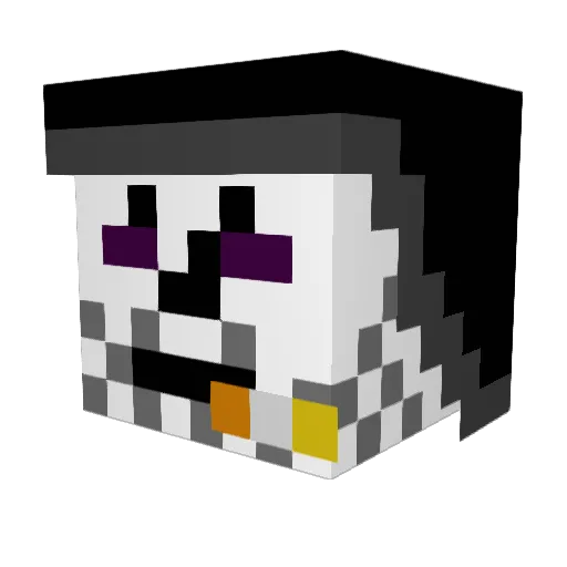 G0B1 Minecraft avatar head, 3D render